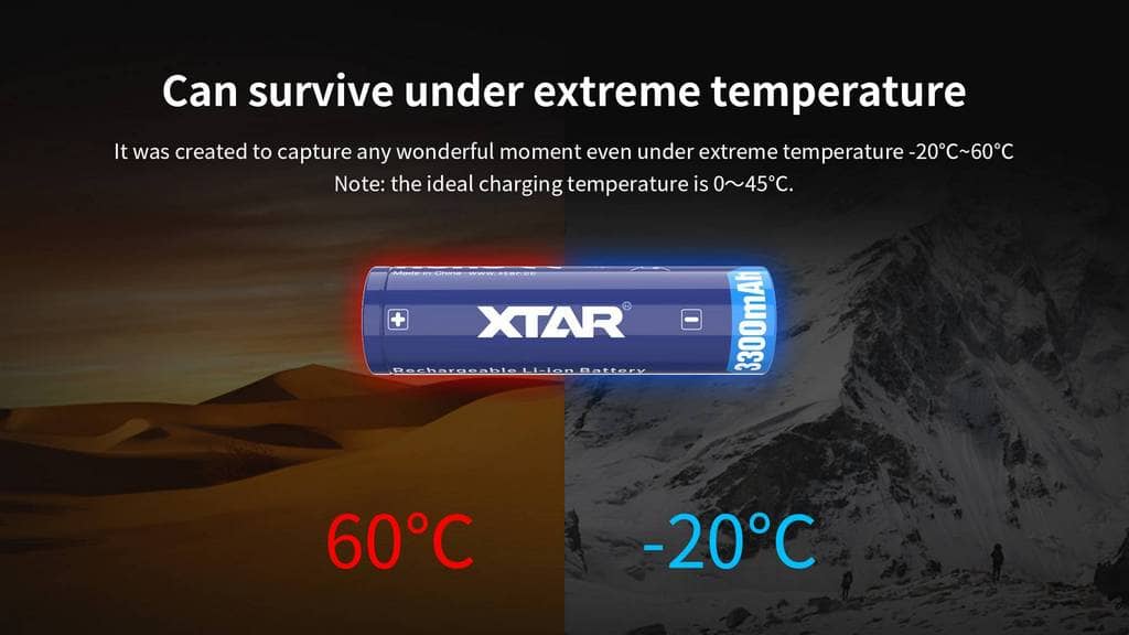 Akumulátor Xtar 18650 Li-ion 3,6V 3300 mAh s ochranným obvodom - 10